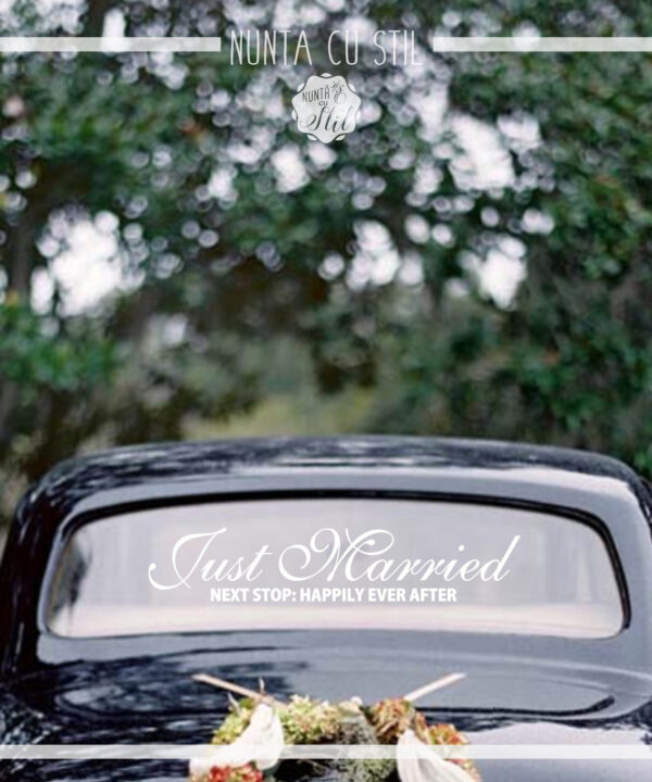 Sticker Masina Mirilor - Just Married 8