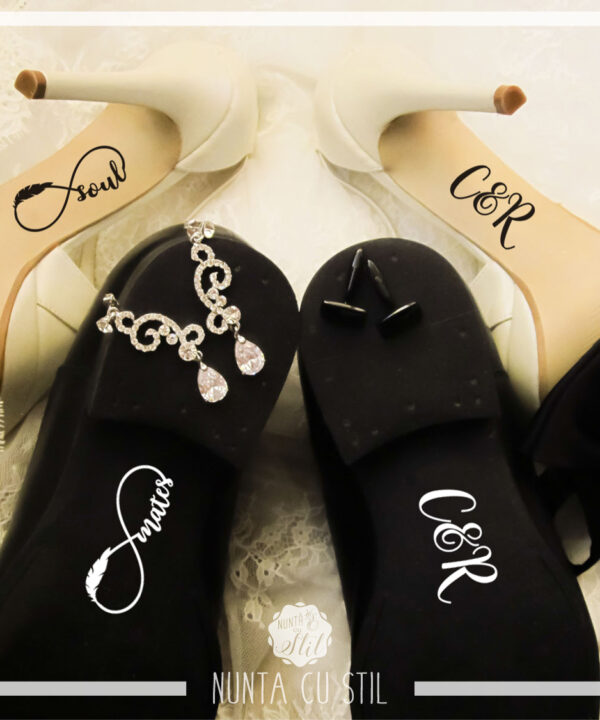Stickere Pantofi - Soul Mates + Initiale