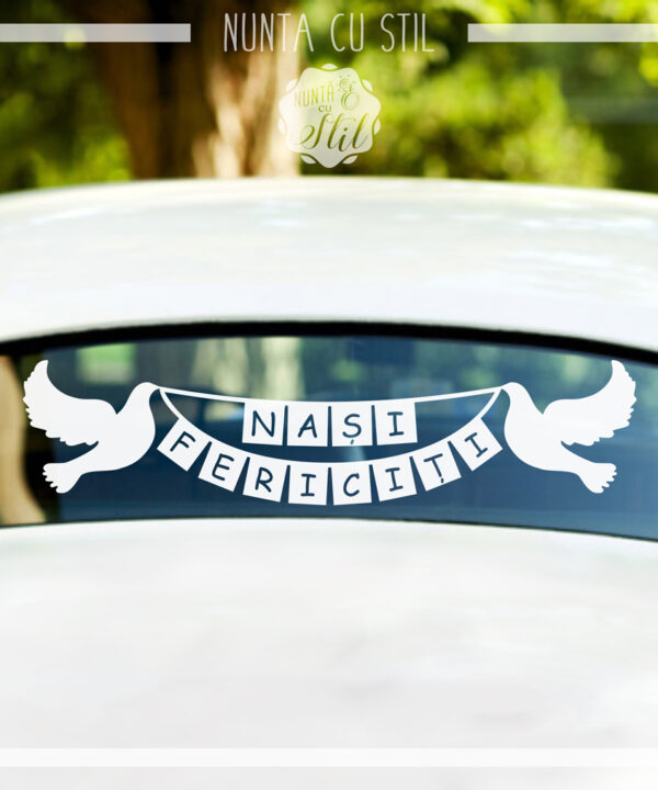 Sticker Masina Nasilor - Nasi Fericiti + Porumbei